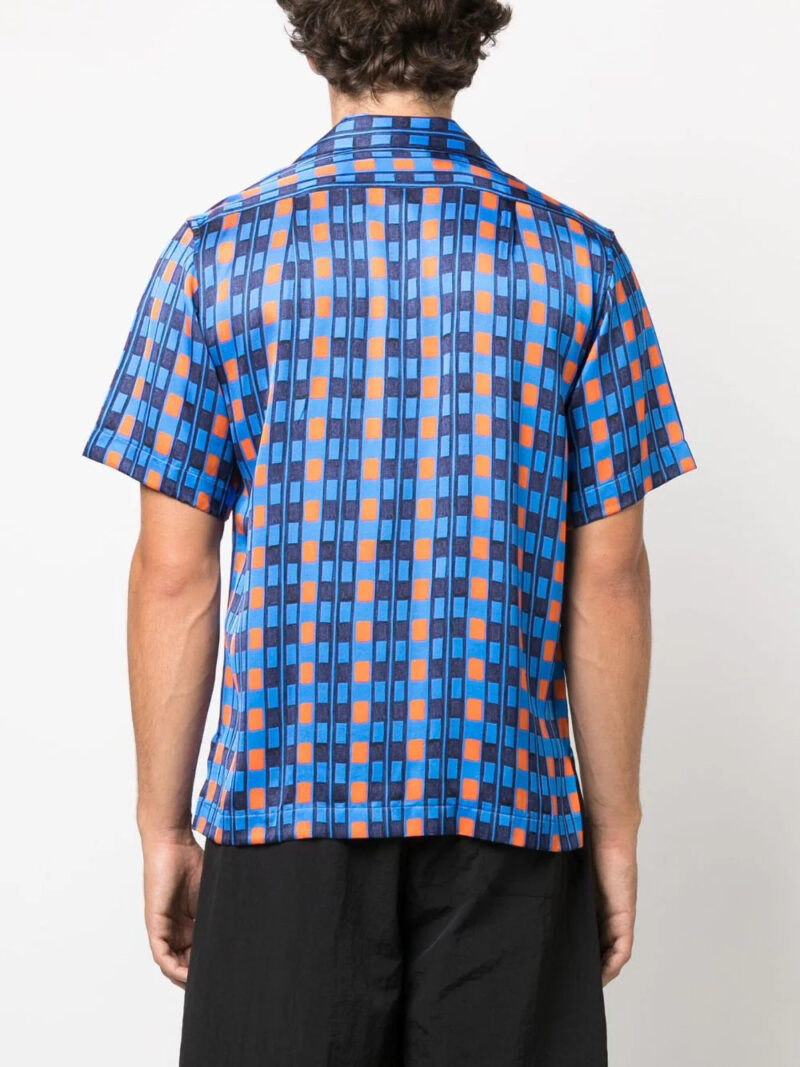 Wales Bonner  Highlife geometric-print bowling shirt
