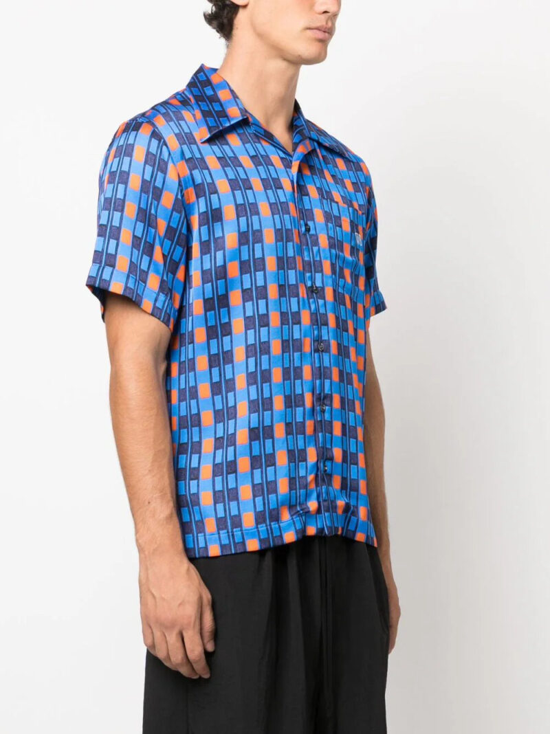 Wales Bonner  Highlife geometric-print bowling shirt