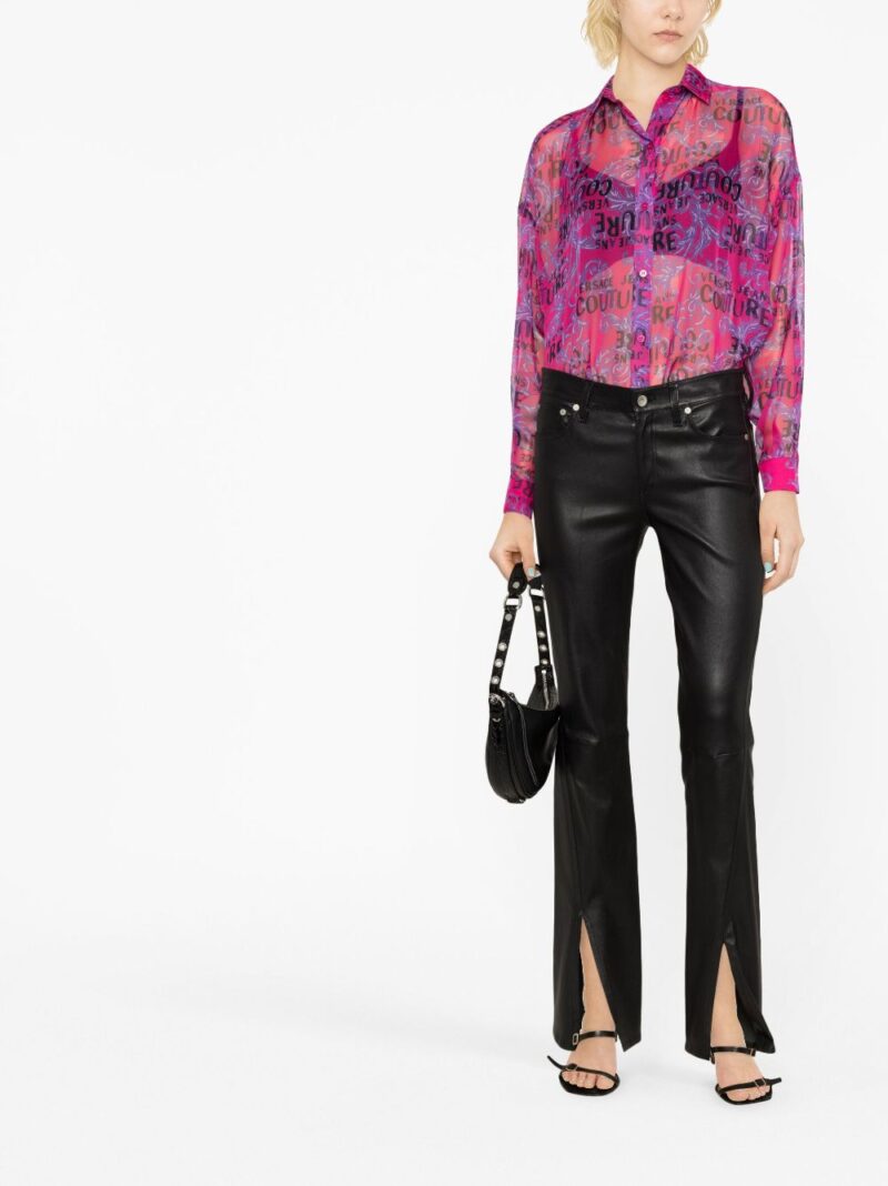 Versace Jeans Couture  logo-print long-sleeve shirt