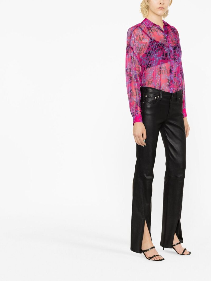 Versace Jeans Couture  logo-print long-sleeve shirt