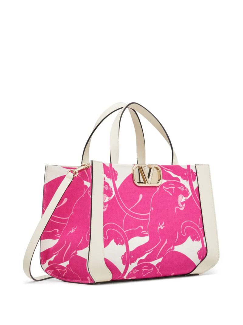 Valentino Garavani medium VLogo Signature Panther-print tote bag