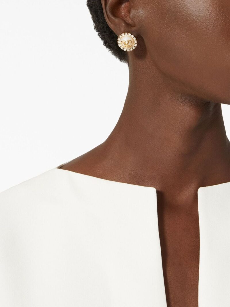 Valentino Garavani VLogo Signature crystal stud earrings