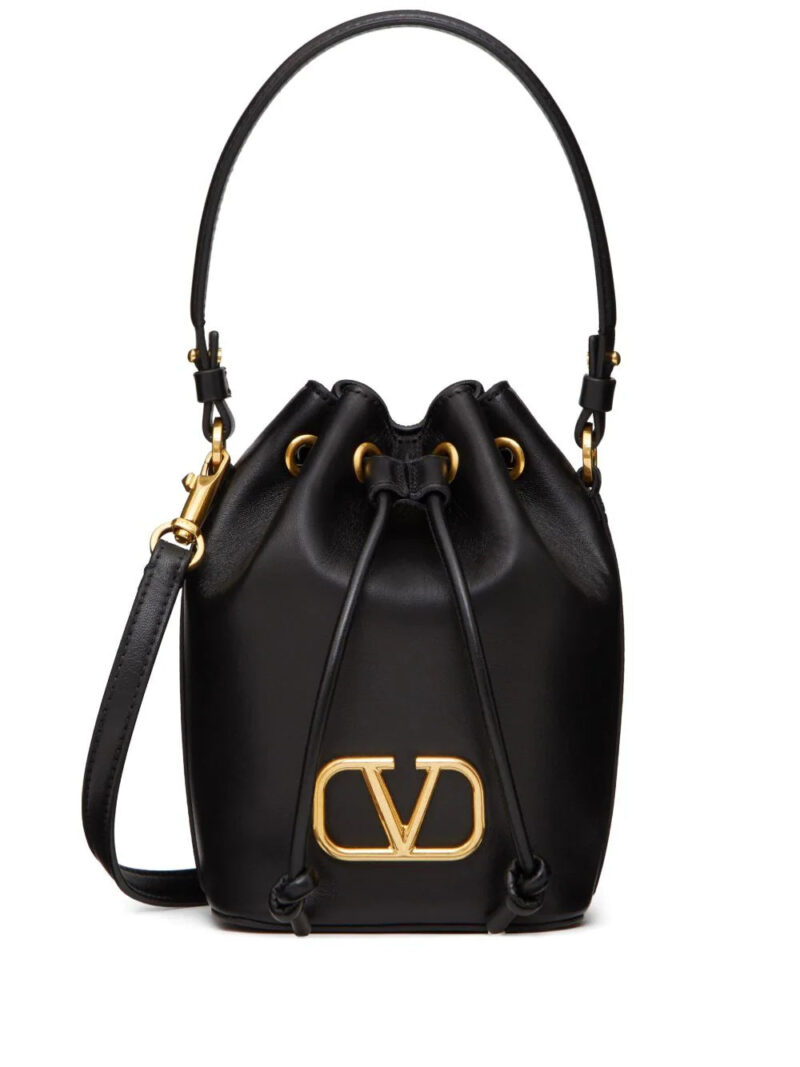 Valentino Garavani  mini VLogo Signature leather bucket bag