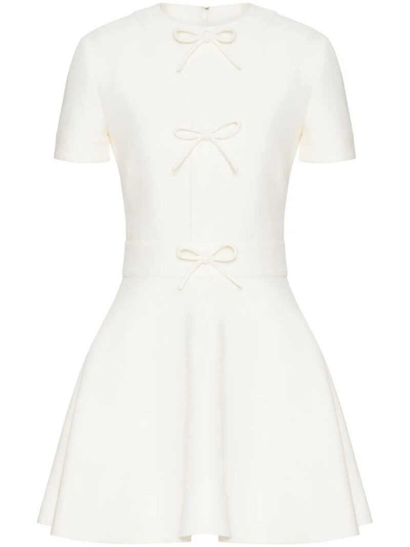 Valentino Garavani  Crepe Couture bow-embellished minidress