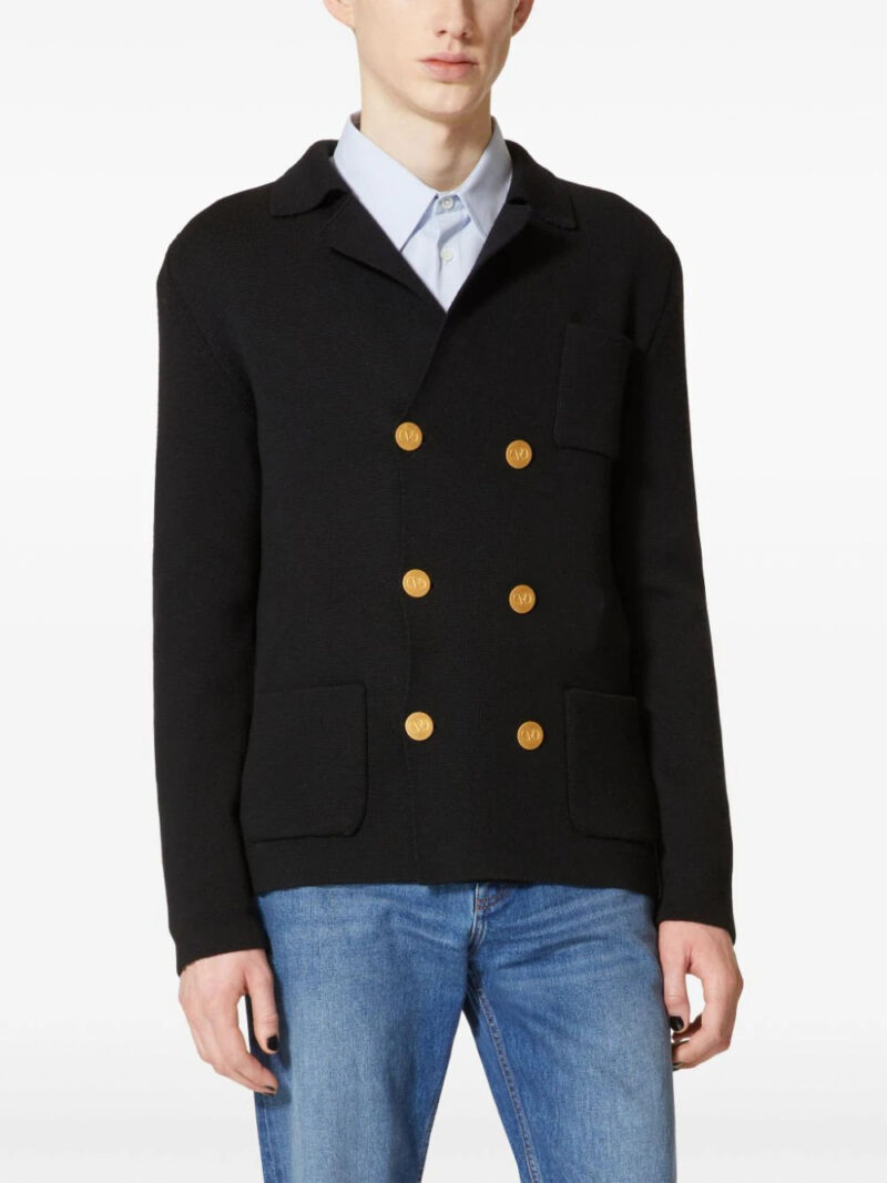 Valentino Garavani  VLogo-button wool cardigan