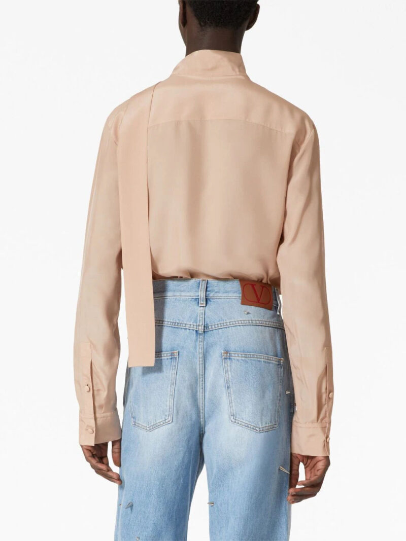 Valentino Garavani  scarf-detail silk shirt
