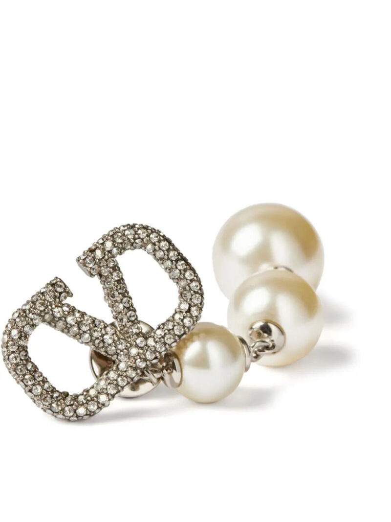 Valentino Garavani  VLogo faux-pearl drop earrings
