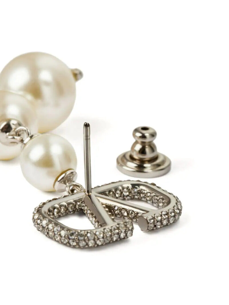 Valentino Garavani  VLogo faux-pearl drop earrings