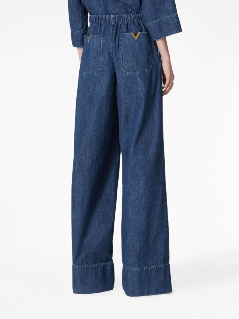 Valentino Garavani  chambray wide-leg jeans