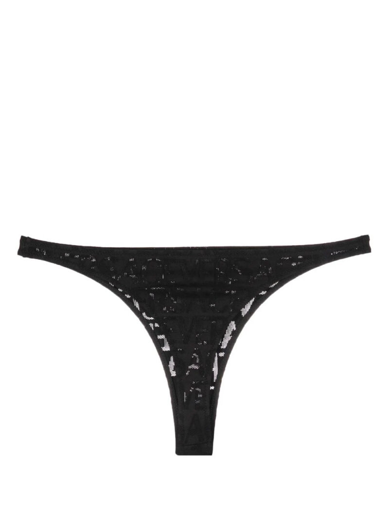 Versace  Versace Allover jacquard mesh thong