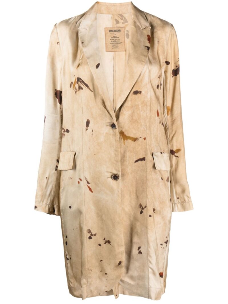 Uma Wang  graphic-print long blazer