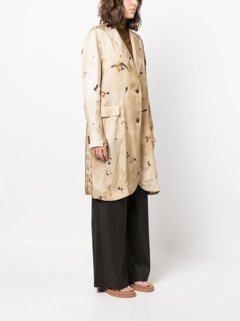Uma Wang graphic-print long blazer