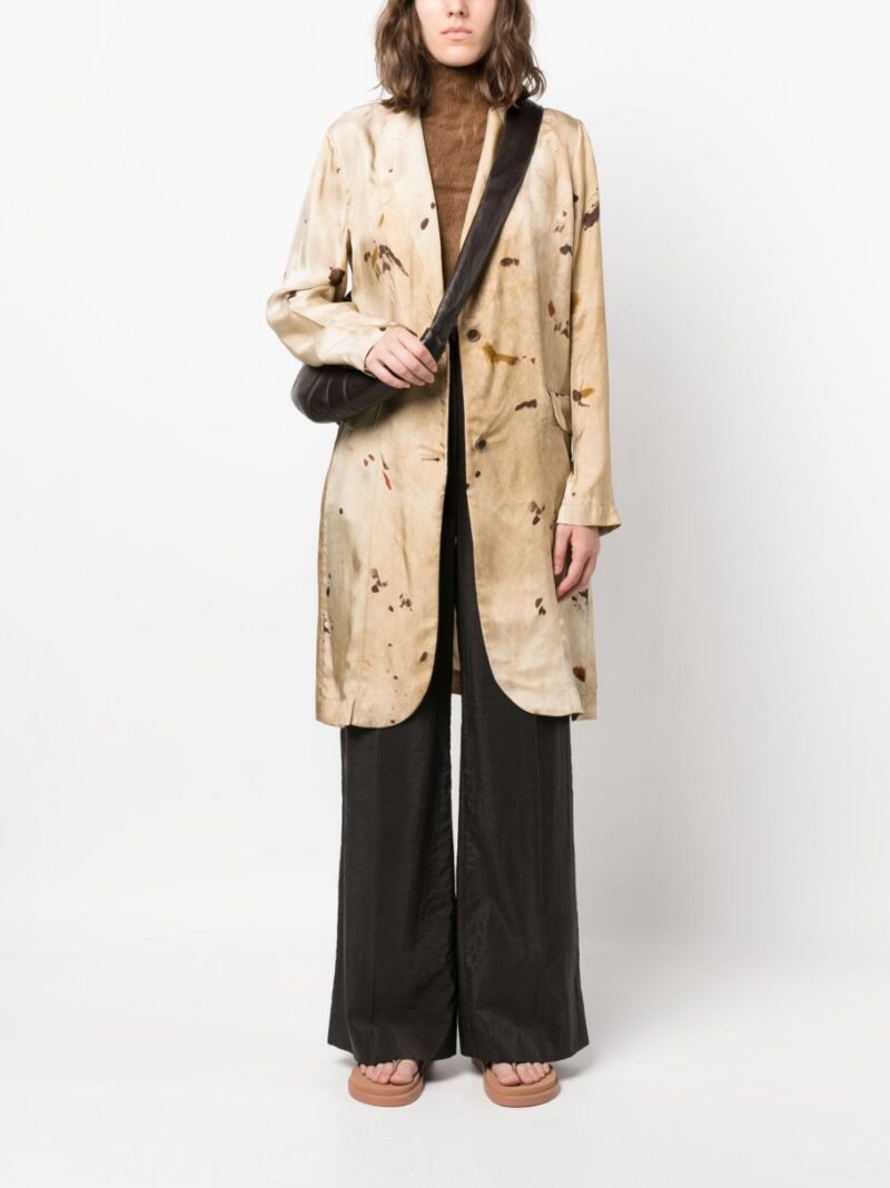 Uma Wang graphic-print long blazer