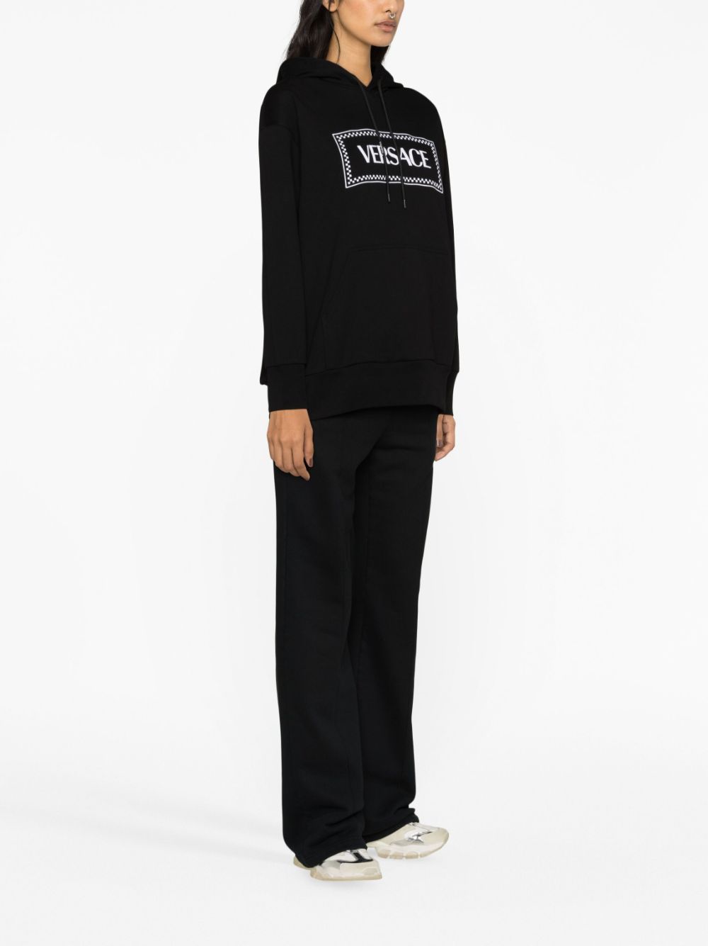 Versace logo-embroidered hoodie - Image 3