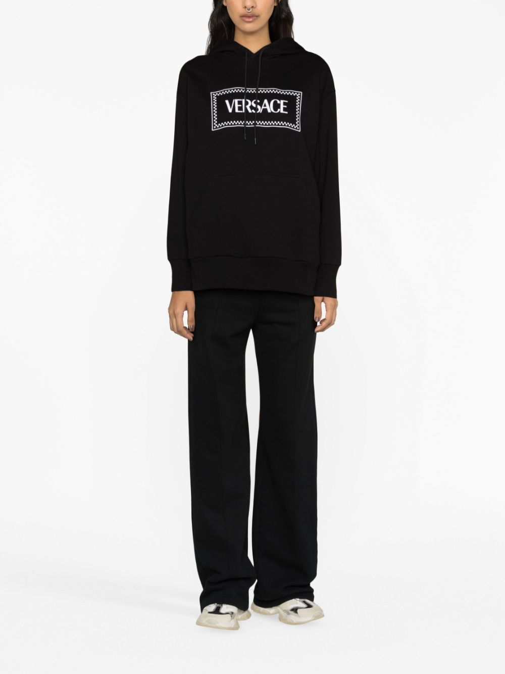 Versace logo-embroidered hoodie - Image 2