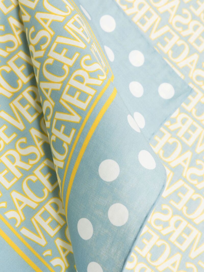 Versace  logo polka-dot print scarf