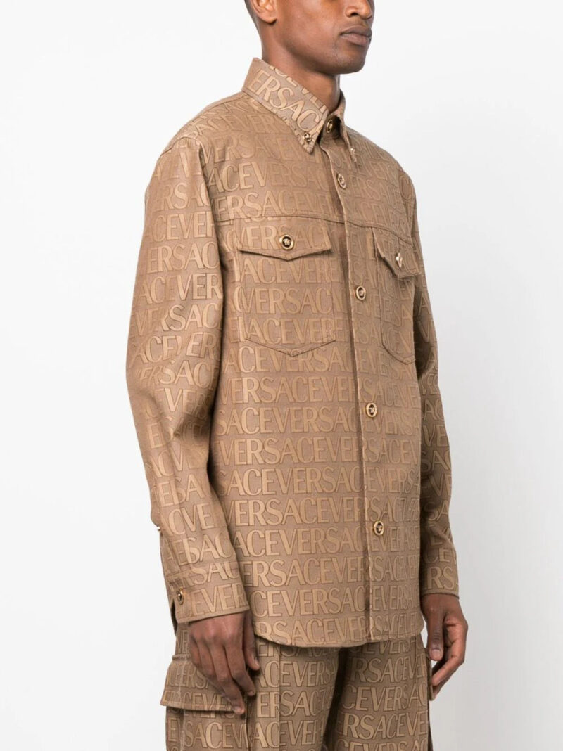 Versace  Versace Allover-jacquard shirt