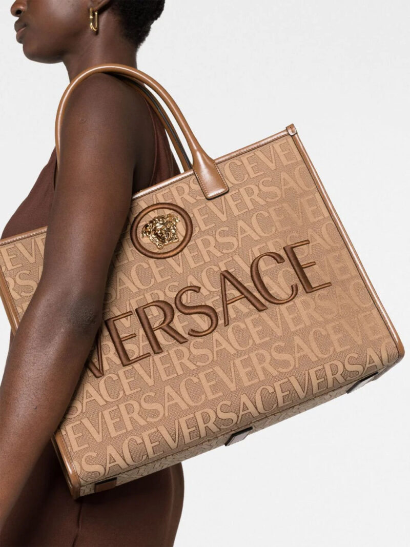 Versace  large Versace Allover-jacquard tote bag