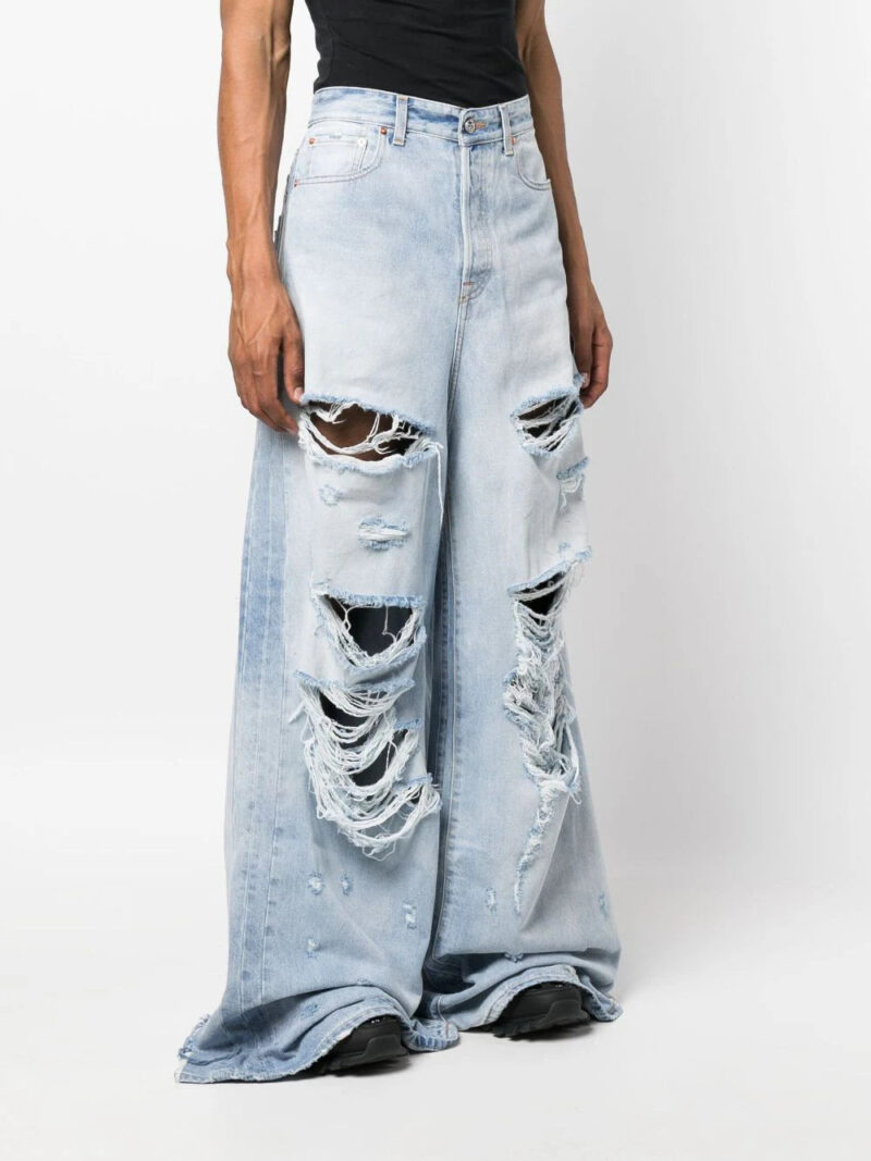 VETEMENTS  ripped-detail denim jeans