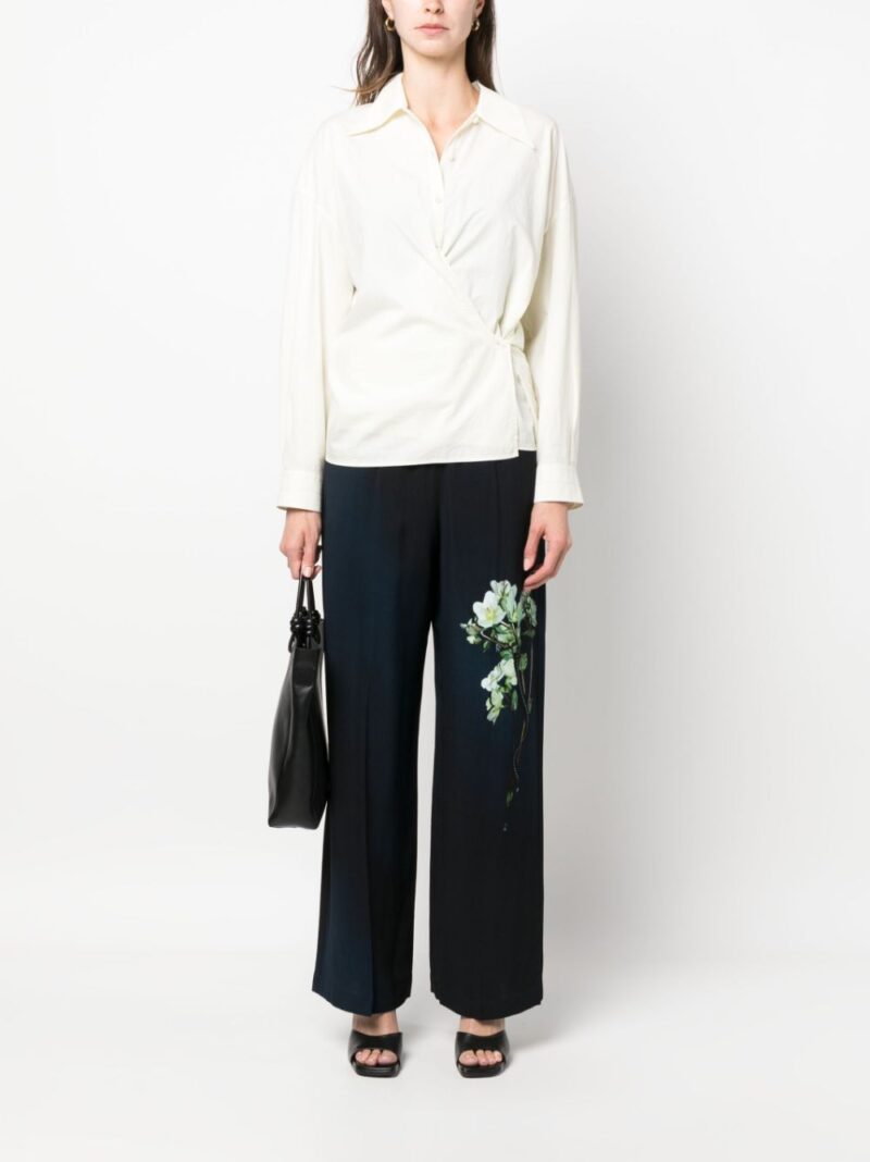 Victoria Beckham  floral-print wide-leg trousers