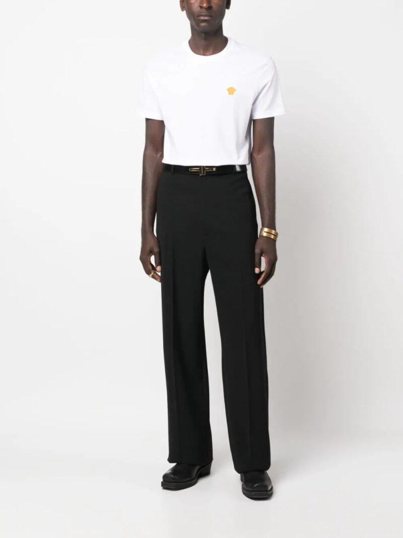 Versace Medusa-embroidered cotton T-shirt