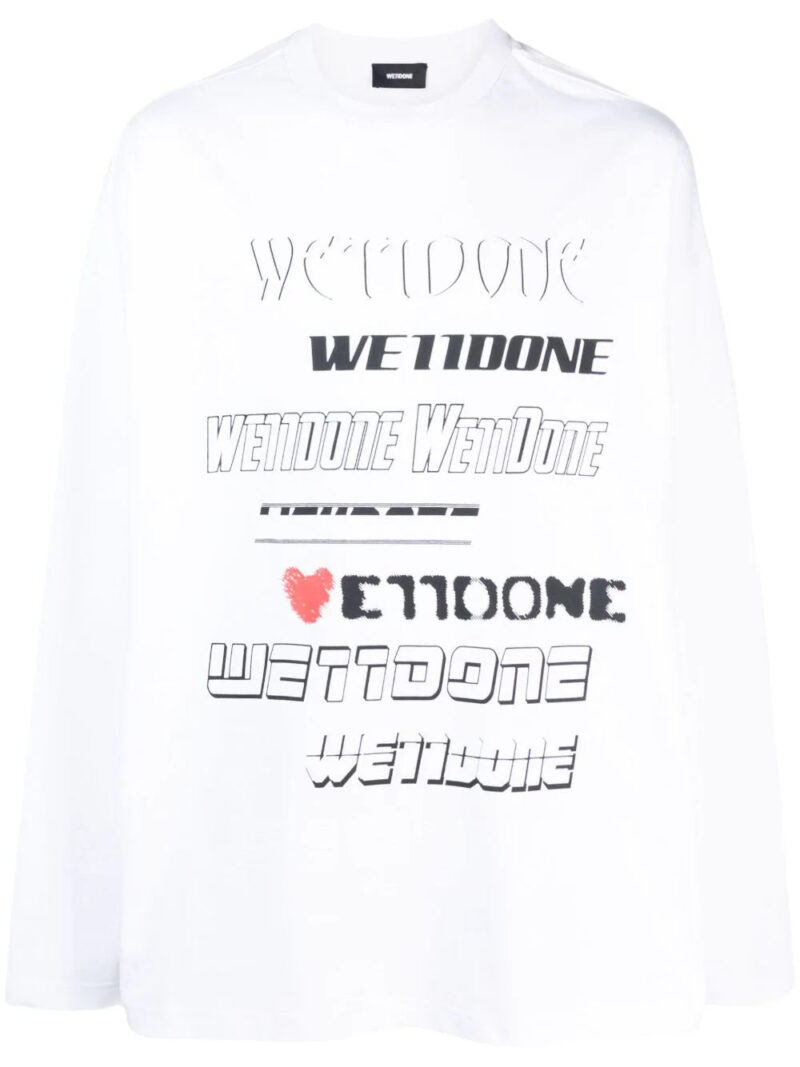 We11done  logo-print cotton sweatshirt