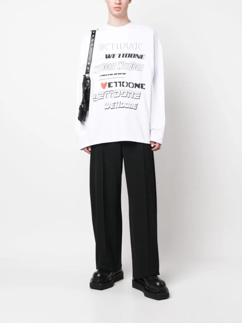 We11done  logo-print cotton sweatshirt