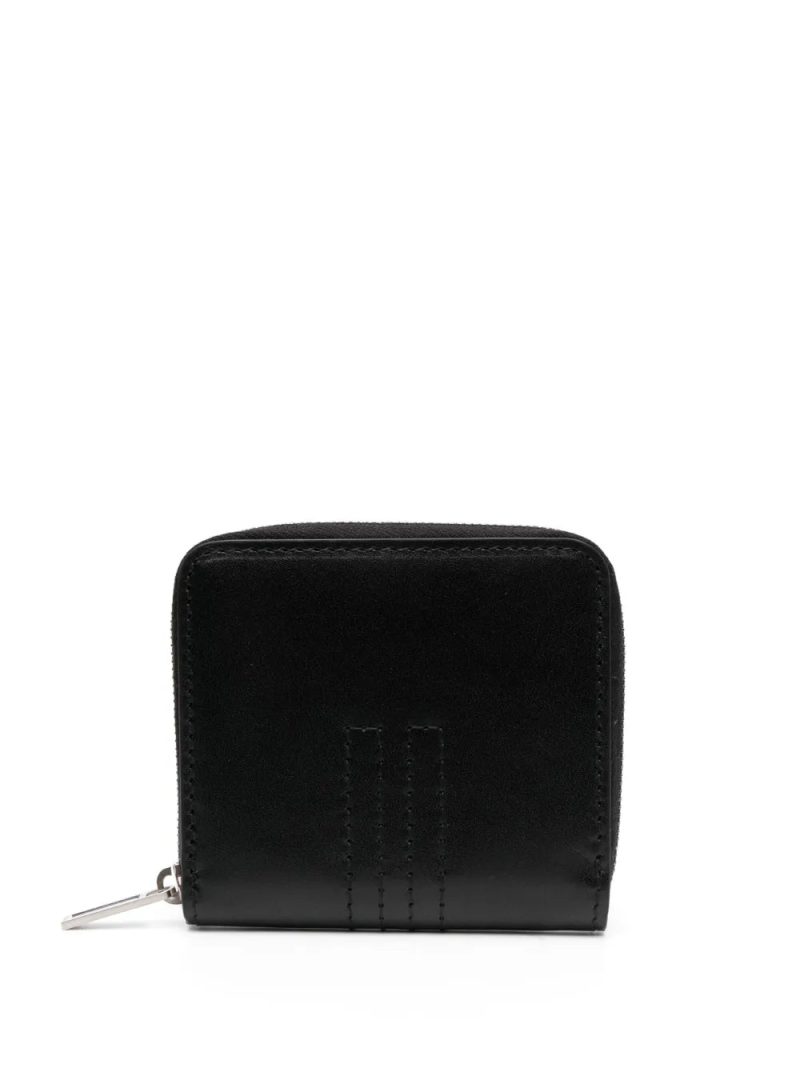 Rick Owens  logo-stitch leather wallet