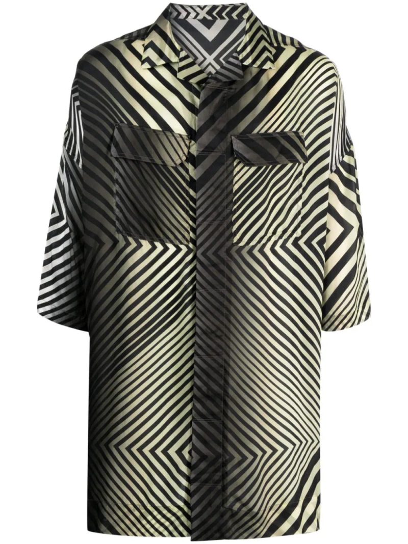 Rick Owens  Magnum Tommy geometric-pattern shirt