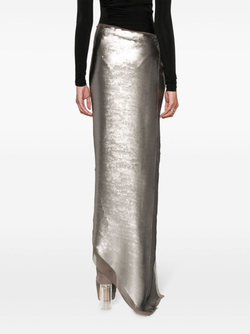 Rick Owens  sequinned side-slit skirt