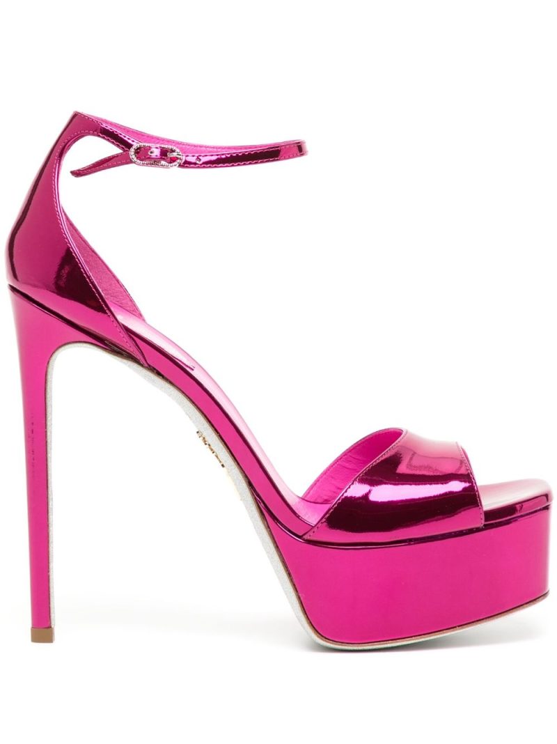 René Caovilla  Anastasia 130mm metallic platform sandals
