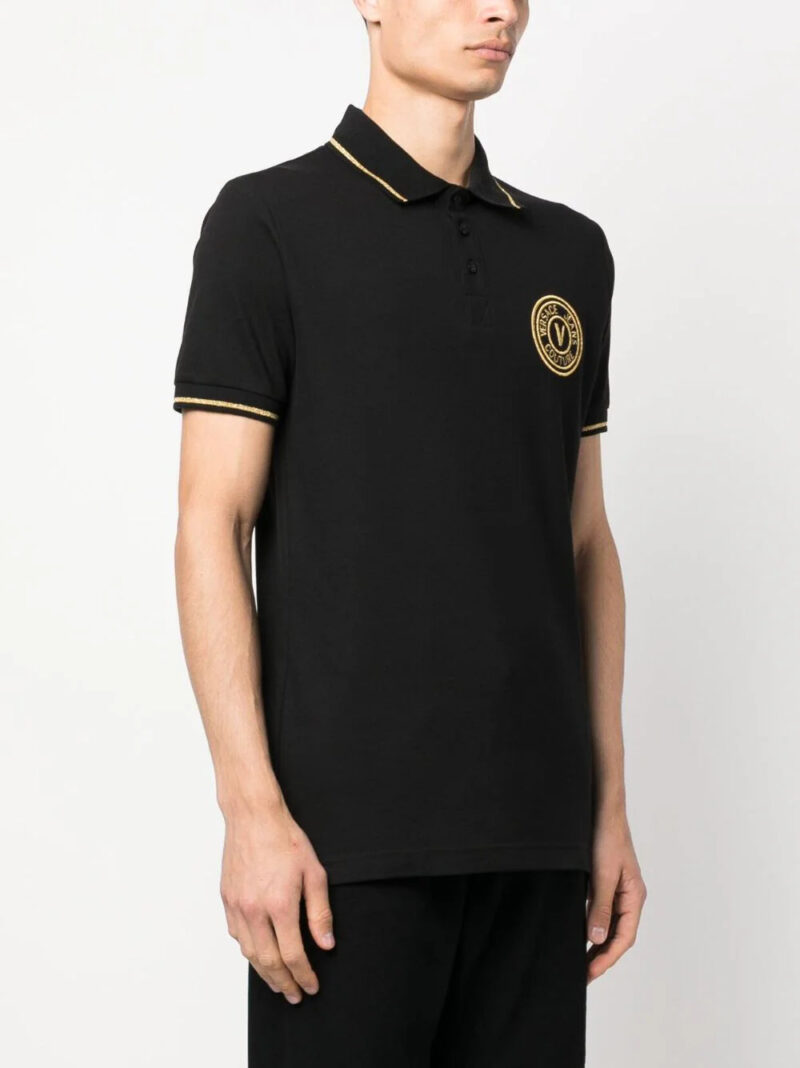 Versace Jeans Couture  logo-embroidered cotton polo shirt