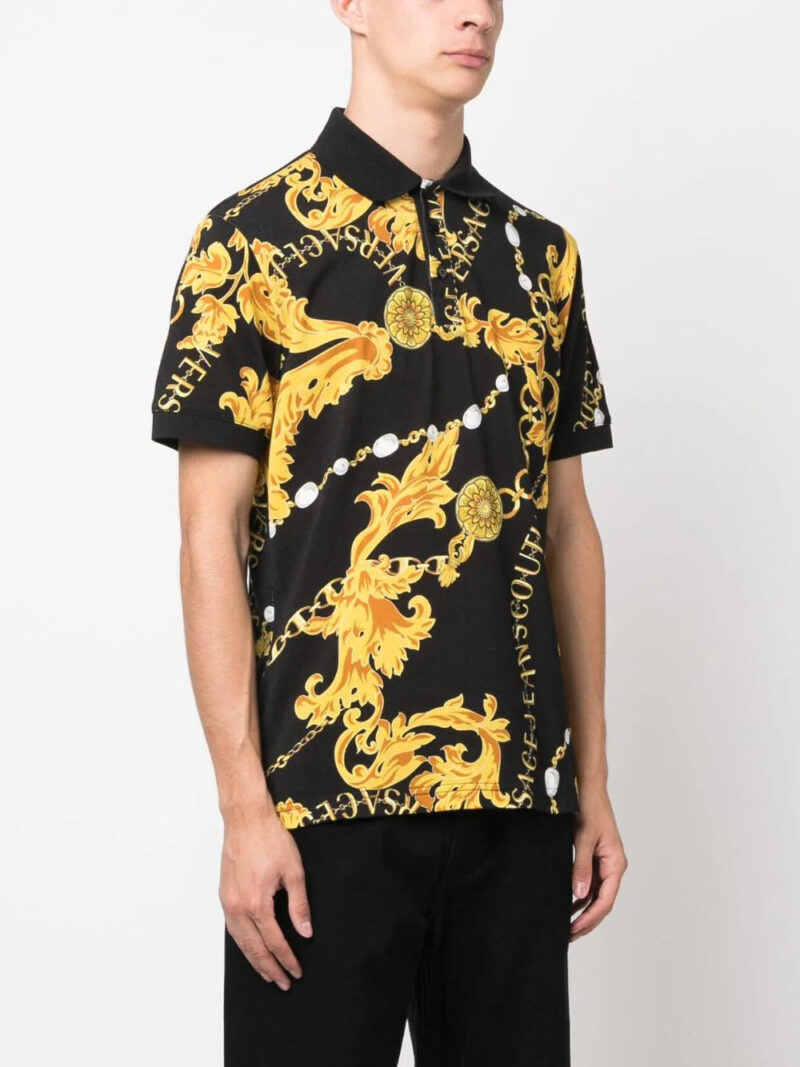 Versace Jeans Couture baroque-pattern polo shirt