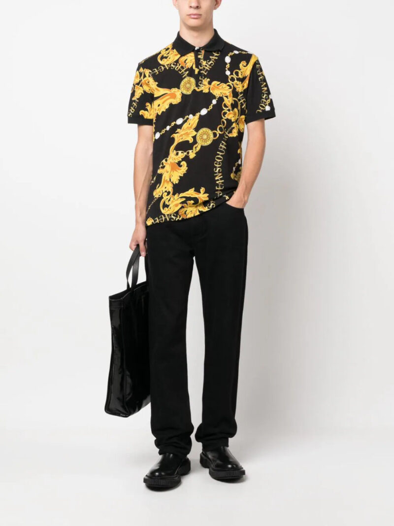 Versace Jeans Couture baroque-pattern polo shirt