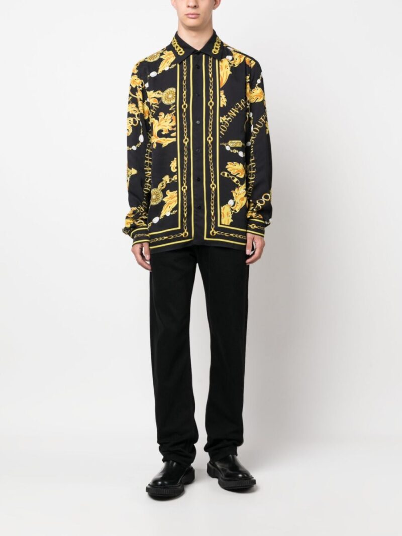 Versace Jeans Couture baroque-pattern long-sleeve shirt