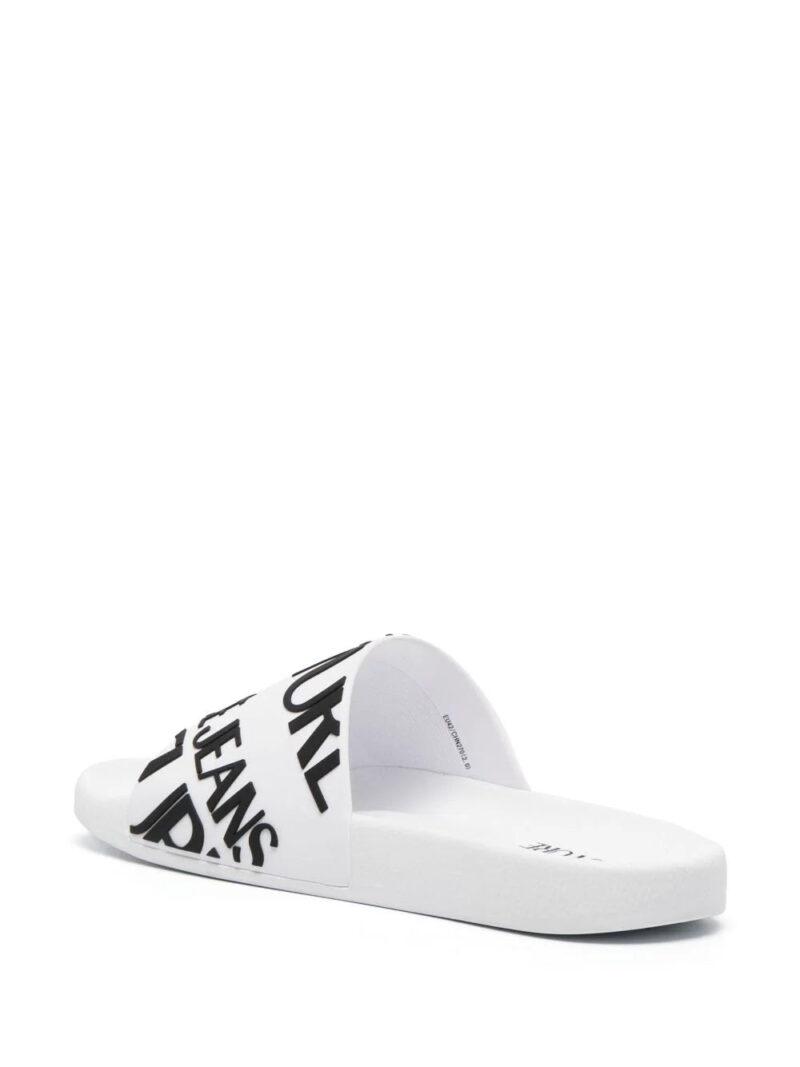 Versace Jeans Couture logo-print slip-on slides
