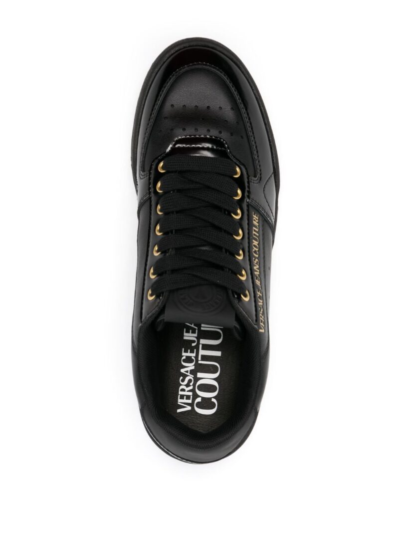 Versace Jeans Couture logo-debossed leather sneakers