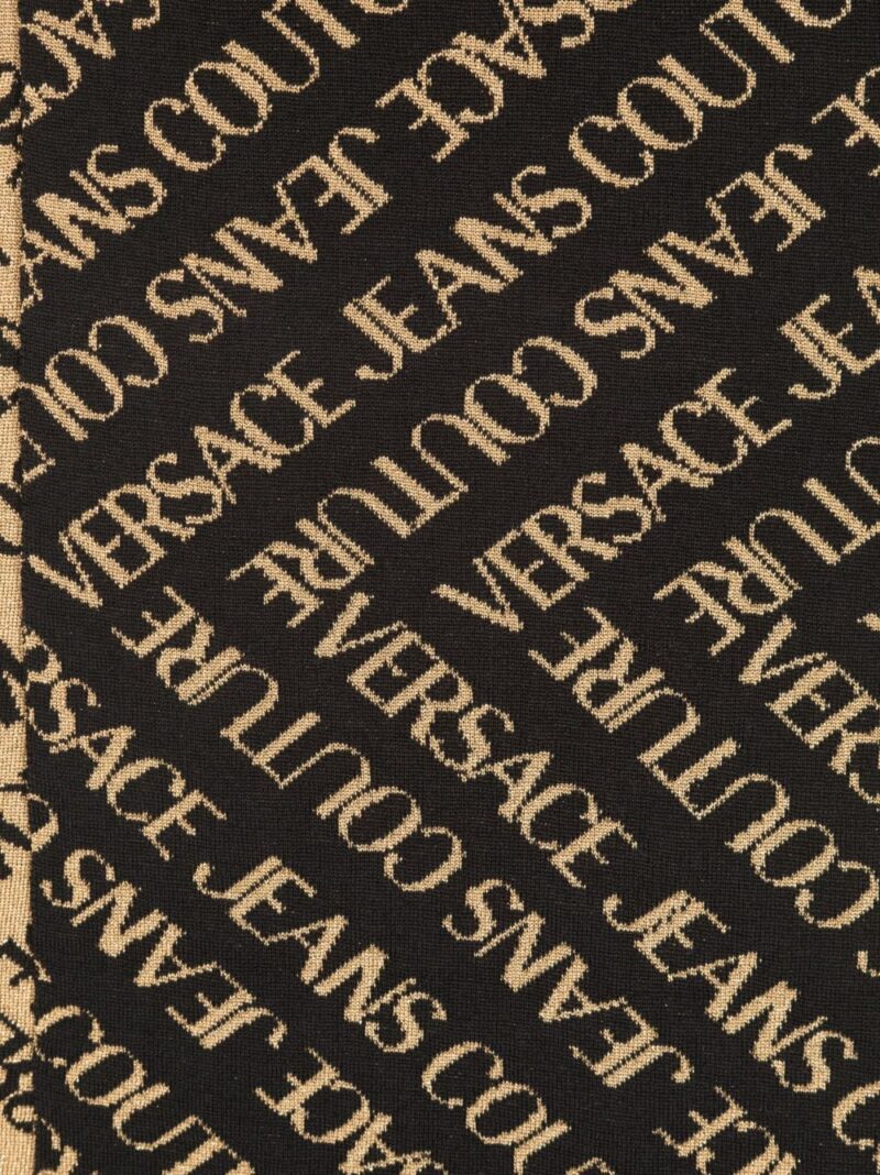 Versace Jeans Couture  logo intarsia-knit wool-blend scarf