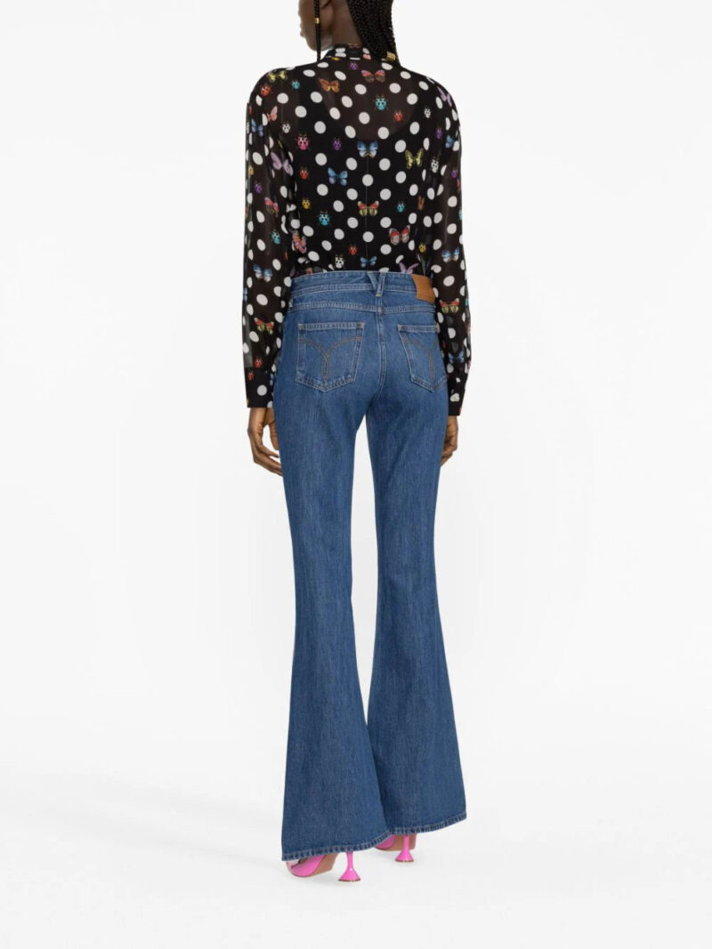 Versace x Dua Lipa butterflies-print silk shirt
