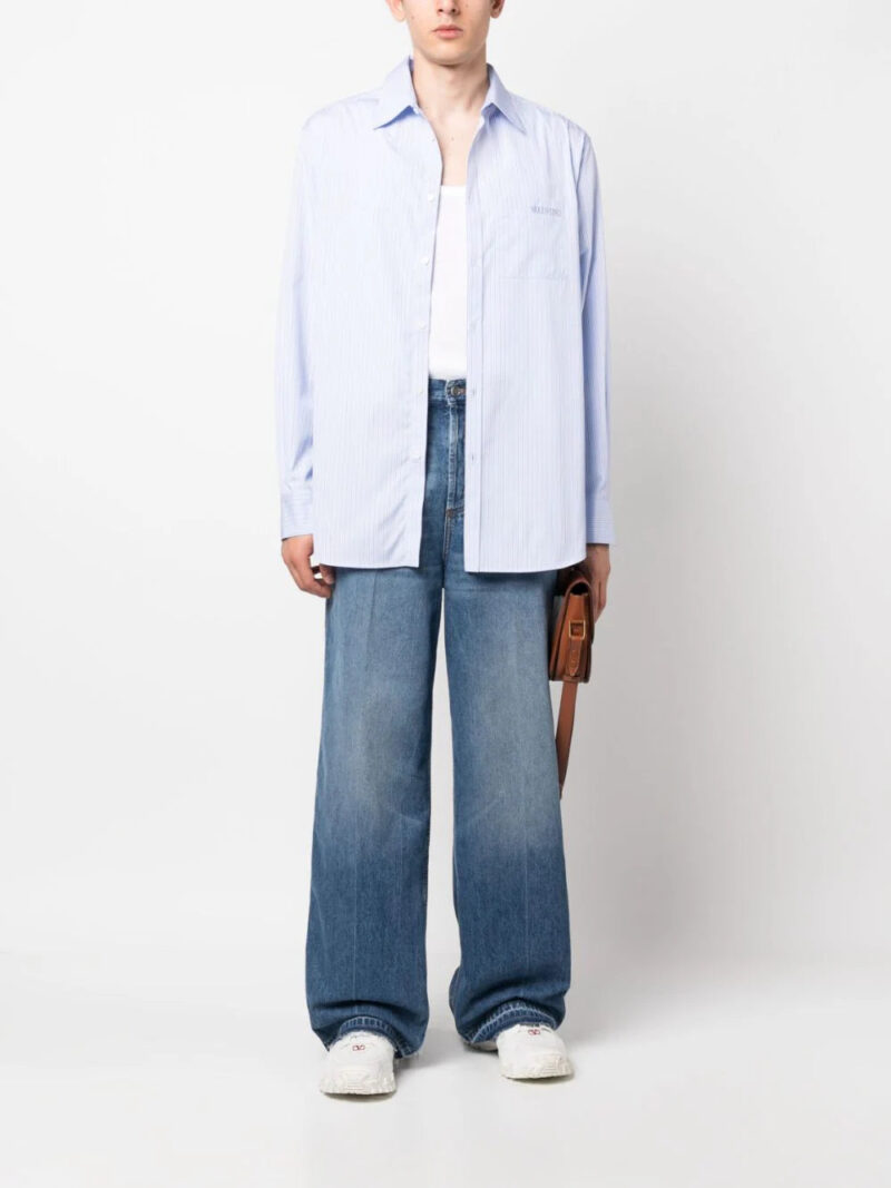 Valentino Garavani  embroidered-logo cotton shirt