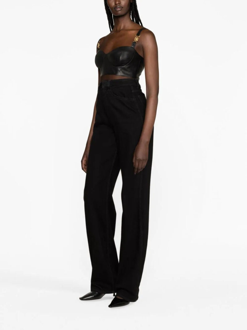 Versace Medusa leather bralette