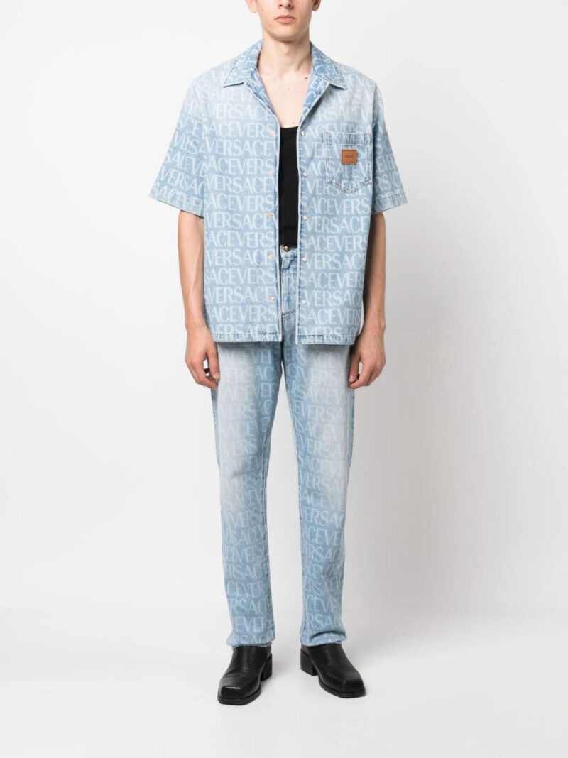Versace  Versace Allover denim shirt