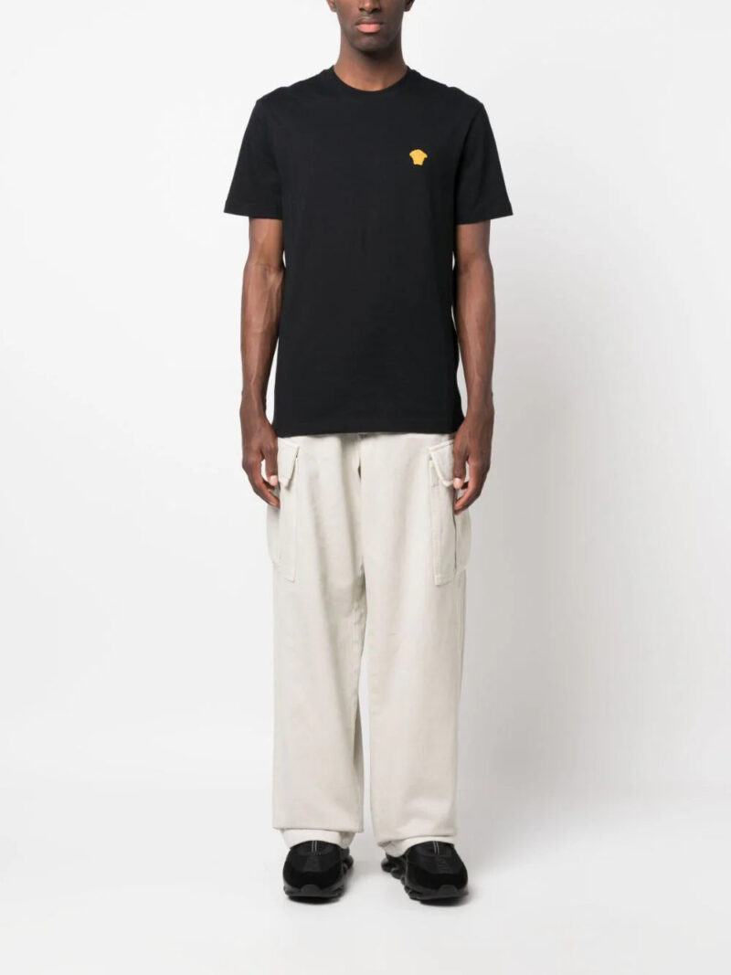 Versace Medusa-embroidered cotton T-shirt