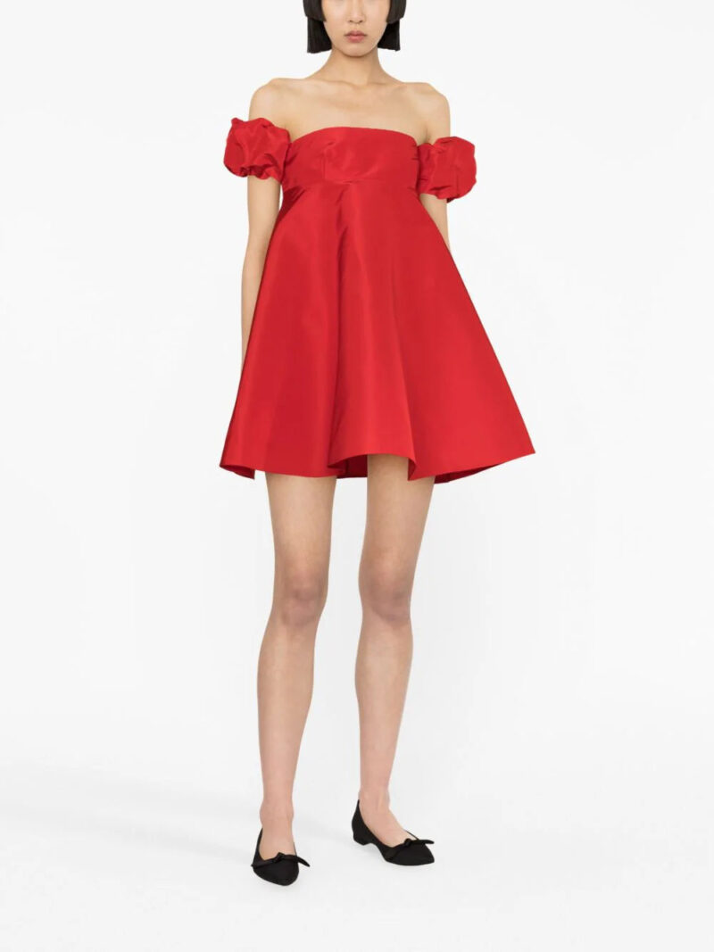 Valentino Garavani  silk off-shoulder minidress