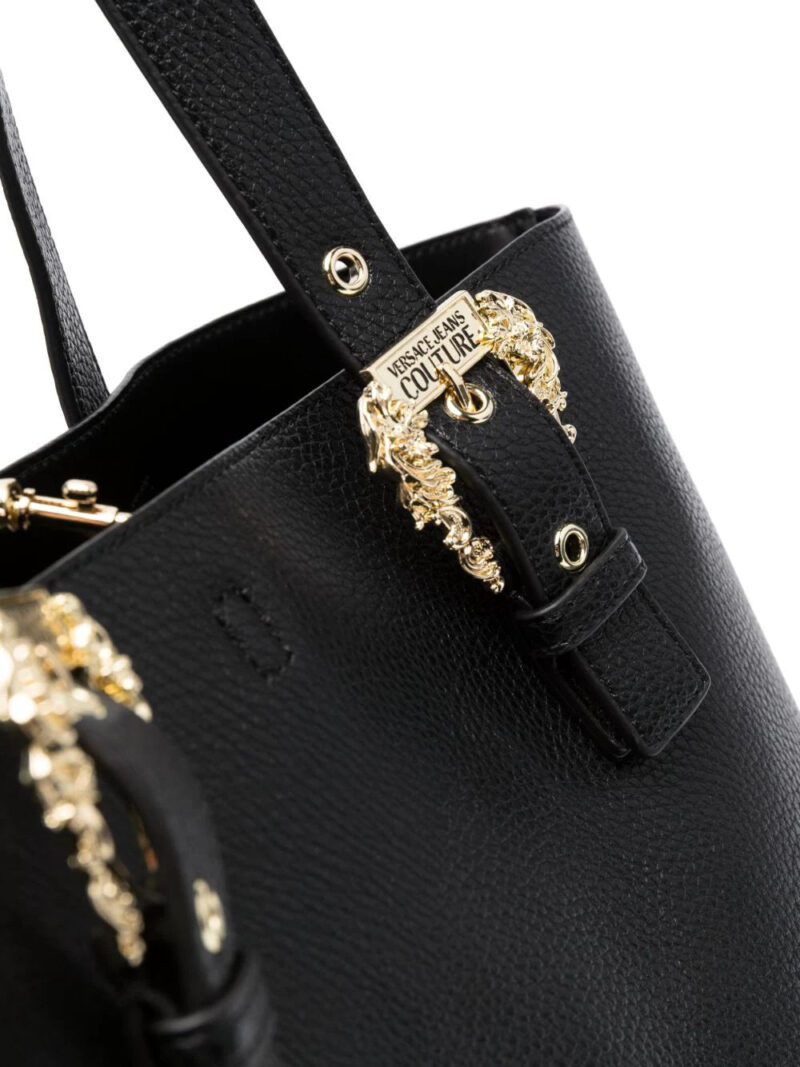 Versace Jeans Couture logo-buckle faux-leather tote bag