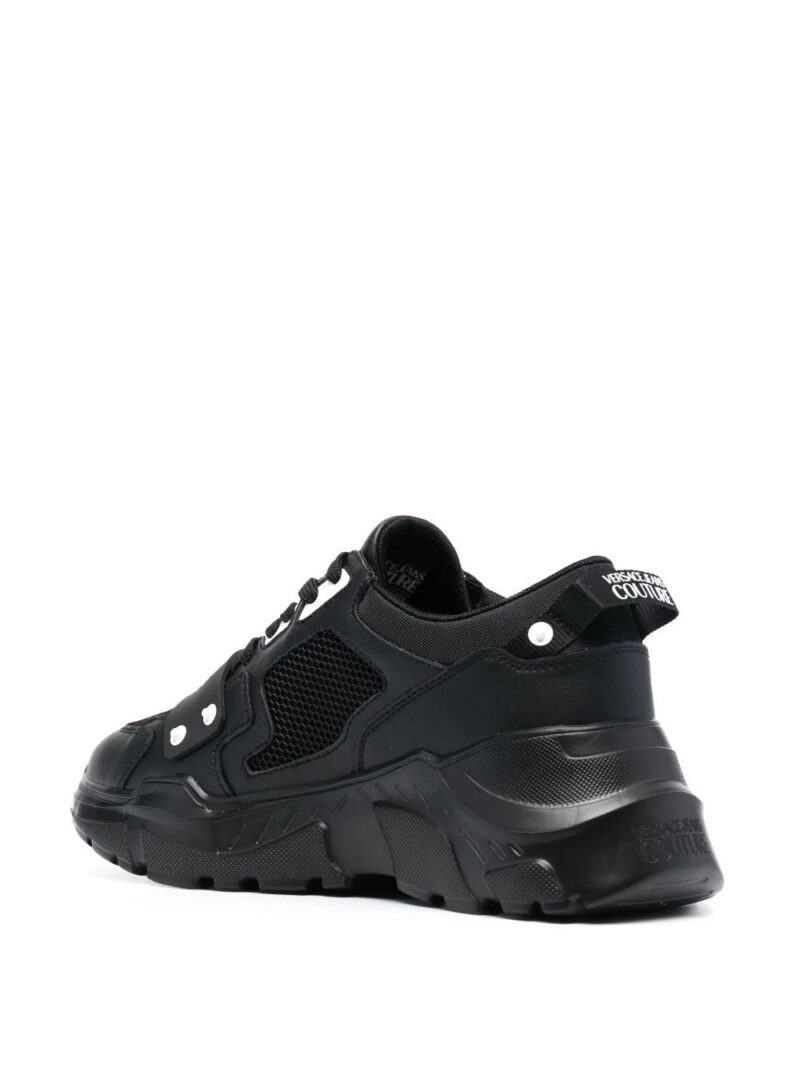 Versace Jeans Couture logo-print panelled leather sneakers