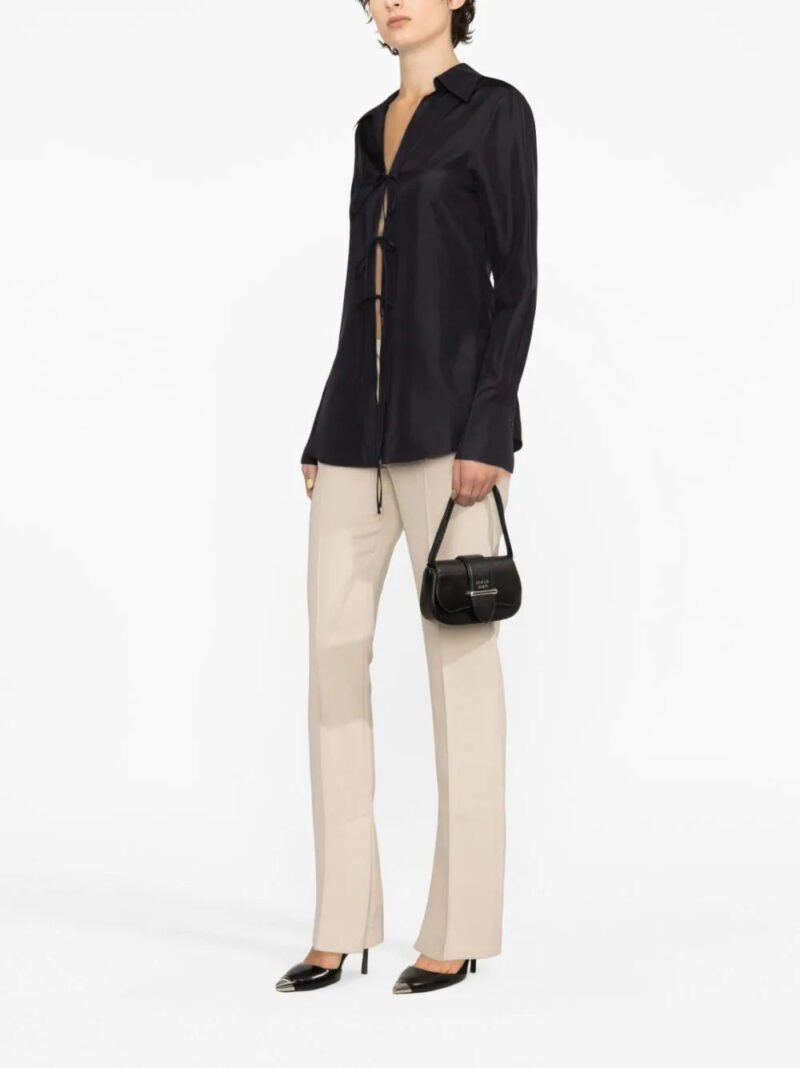 Victoria Beckham  front-tie silk blouse
