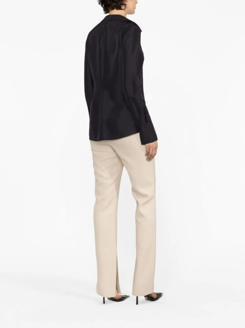 Victoria Beckham  front-tie silk blouse