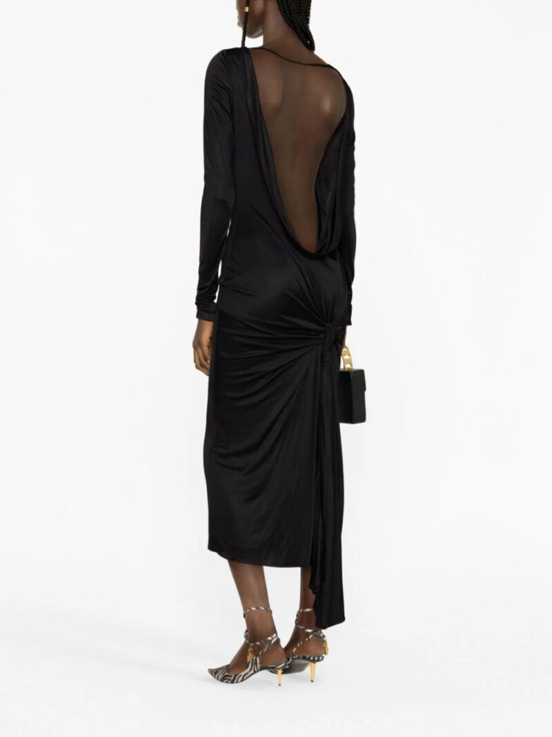 Versace  x Dua Lipa knotted backless dress