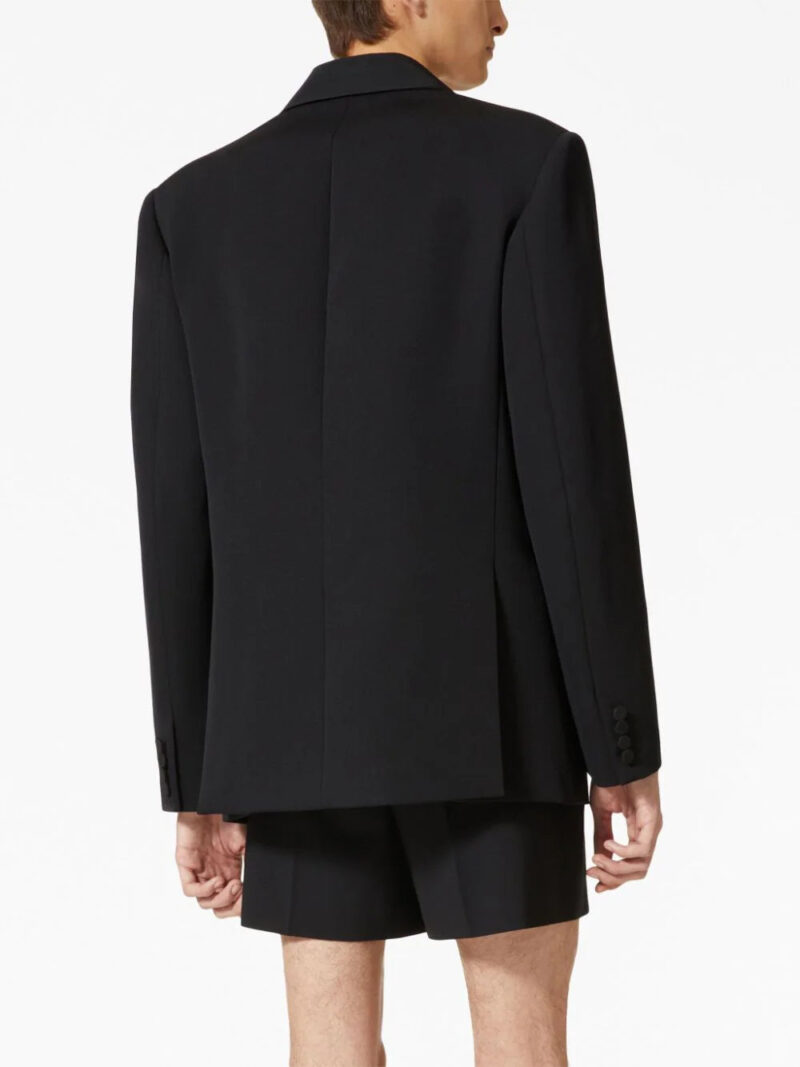 Valentino Garavani scarf-collar double-breasted wool jacket